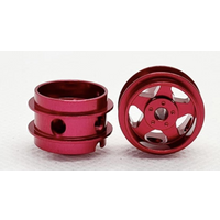Staffs Slot Cars 5 Spoke Red Air Rims 15.8 x 10mm x 2 Staffs 51