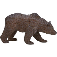 Grizzly Bear Wildlife Animal Toy Figure 11 cm Length Approx Mojo Fun 387216
