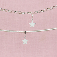Star Pendant Charm - Sterling Silver