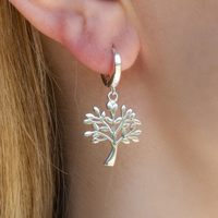 Sterling Silver Tree of Life Earrings