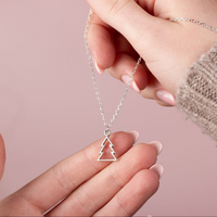 Christmas Tree Necklace - Sterling Silver