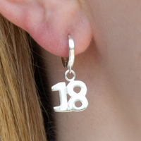 Sterling Silver 18 Charm Earrings