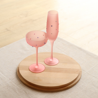 Pink Frosted Multicoloured Heart Glasses