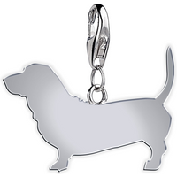 Basset Bleu de Gascogne Silhouette Silver Charm