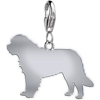 Newfoundland Silhouette Silver Charm