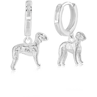 Bedlington Terrier Silver Earrings