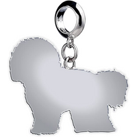 Bichon Frise Silhouette Silver Charm