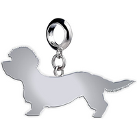 Dandie Dinmont Terrier Silhouette Silver Charm
