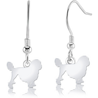 Lowchen Silhouette Silver Earrings