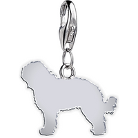 Barbet Silhouette Silver Charm