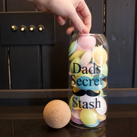 Father's Day Glass Storage Jars with Cork Stopper