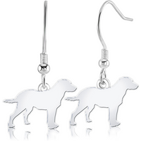 Chesapeake Bay Retriever Silhouette Silver Earrings
