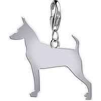Miniature Pinscher Silhouette Silver Charm