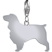 Field Spaniel Silhouette Silver Charm