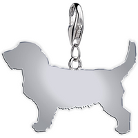 Griffon Fauve De Bretagne Silhouette Silver Charm