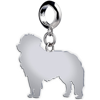 Maremma Sheepdog Silhouette Silver Charm