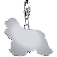 American Cocker Spaniel Silhouette Silver Charm
