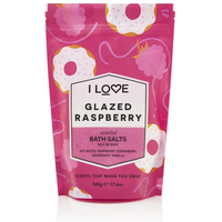 I Love Glazed Raspberry Scented Bath Salts 500g