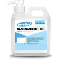 Puratise 1 Litre Hand Sanitiser Gel + Pelican Pump
