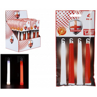 Generise 4 Pack ST GEORGE RED AND WHITE LIGHT STICK FOIL BAG 6" x 15mm - 615046