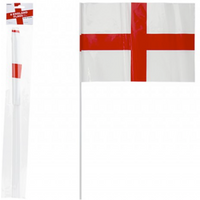 St George England 12" X 8" Pack of 4 Flag on Stick 031004