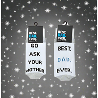 Generise Fathers Day Socks - BEST DAD EVER / GET DAD A BEER