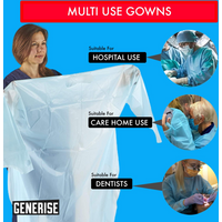 Generise Blue Fluid Resistant Isolation Gowns