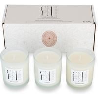 CNFN Gift Candle Set 3 x100g (lavender, Cotton & Wildflower)