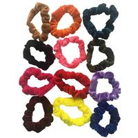 Glamza- VELVET- Mixed Bag Hair Scrunchies- 12 Pack