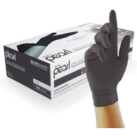 Unigloves Pearl Nitrile Gloves - BLACK - BOX OF 100