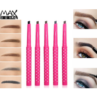 Maxdona Professional Retractable Eyebrow Pencils - Pink Case
