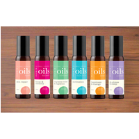 Glamza Premium Essential Oils 10ml Roll On - 100% Pure Lavender, Orange, Peppermint, Eucalyptus, Rosemary, Rosehip.
