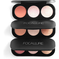 Focallure Triple Colour Blush & Highlighter Palette - Cruelty Free!