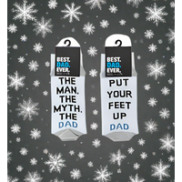 Generise Fathers Day Socks - THE MAN. THE MYTH. THE DAD / PUT YOUR FEET UP DAD