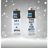 Generise Fathers Day Socks - THIS GUY IS THE BEST DAD / GO ASK YOUR MOTHER