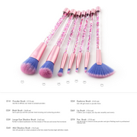 Unicorn Glitter Brush Set Pink 7pc