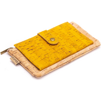Yellow cork Slim snap wallet