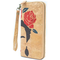 Abstract Frida Art Cork Zipper Wallet