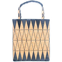 Natural Cork Geometric Shopping Tote