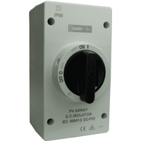 Sharp-Tec Rotary Isolator DC 32 Amp 4 Pole Switch IP67 - Two Phase