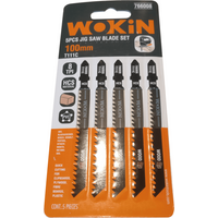 T111C Jigsaw Blades Pack of 5 T-Shank HCS 8TPI for Chipboard Plywood Plastic Cutting