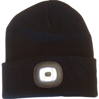Adults Winter Hat with USB Rechargeable LED Headlamp – Knitted Beanie with 3 Brightness Settings for Running, Dog Walking, and Night Work