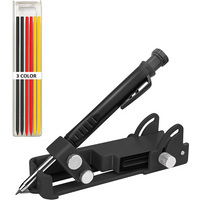 Adjustable Multi-Function Scribing Tool for Carpentry, Tiling, Flooring and Woodworking – Precision Profile Marker with Lockable Pencil Holder