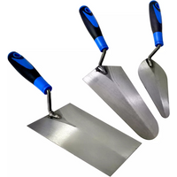 Bricklaying Trowel Set – 6" Pointing, 7" Bucket, 7" Gauging Trowels for Mortar, Brickwork & Repointing