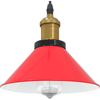 vidaXL Pendant Lamp Height Adjustable E27 Gloss Red Ø 22 cm Metal