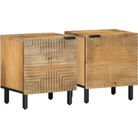 vidaXL Bedside Cabinets 2 pcs Brown 40x33x46 cm Solid Wood Mango