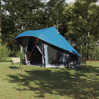 vidaXL Family Tipi Tent Folding Blue and Grey 508 x 470 x 300 cm