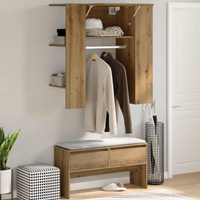 vidaXL Hallway Cabinet Artisan Oak 97.5x37x99 cm Engineered Wood