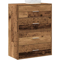 vidaXL Cabinets with 2 Drawers 2 pcs Old Wood 60x31x40 cm Engineered Wood