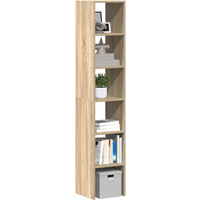 vidaXL Bookcases 2 pcs Stackable Sonoma Oak 30x30x80 cm Engineered Wood